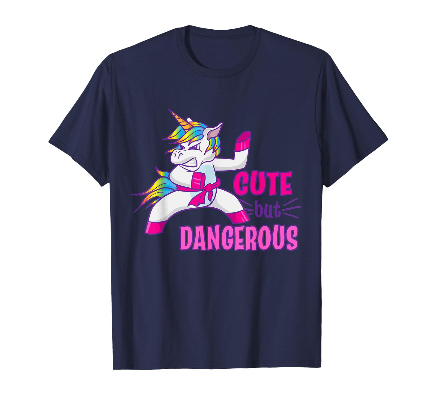 Cute But Dangerous Ninja Karate Taekwondo Kung Fu Unicorn T-Shirt