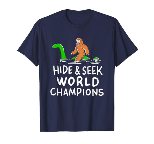 Bigfoot Riding Loch Ness Monster Gift For A Champion T-Shirt