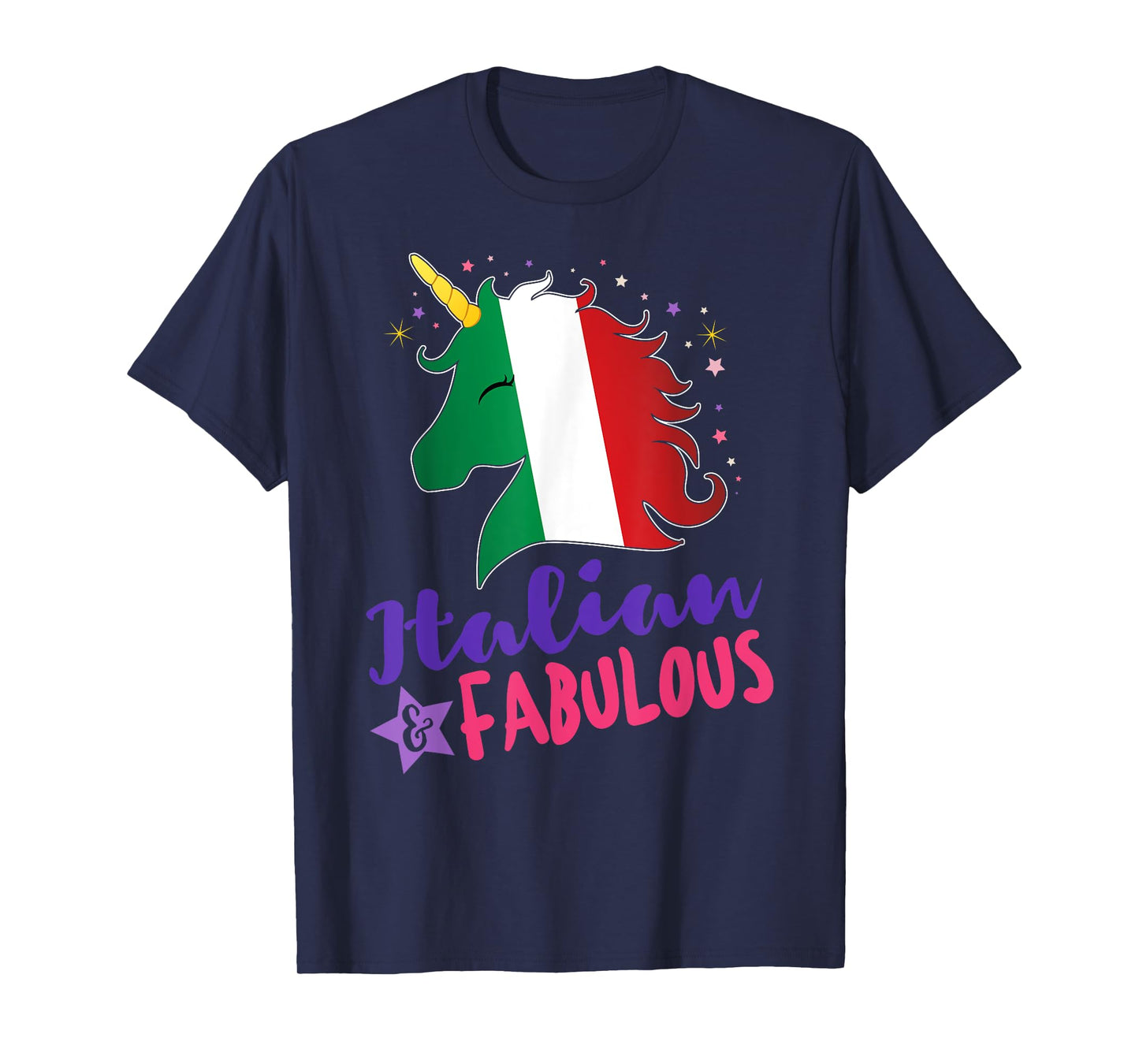 Italian Pride Gift for Her Italian Unicorn T-Shirt
