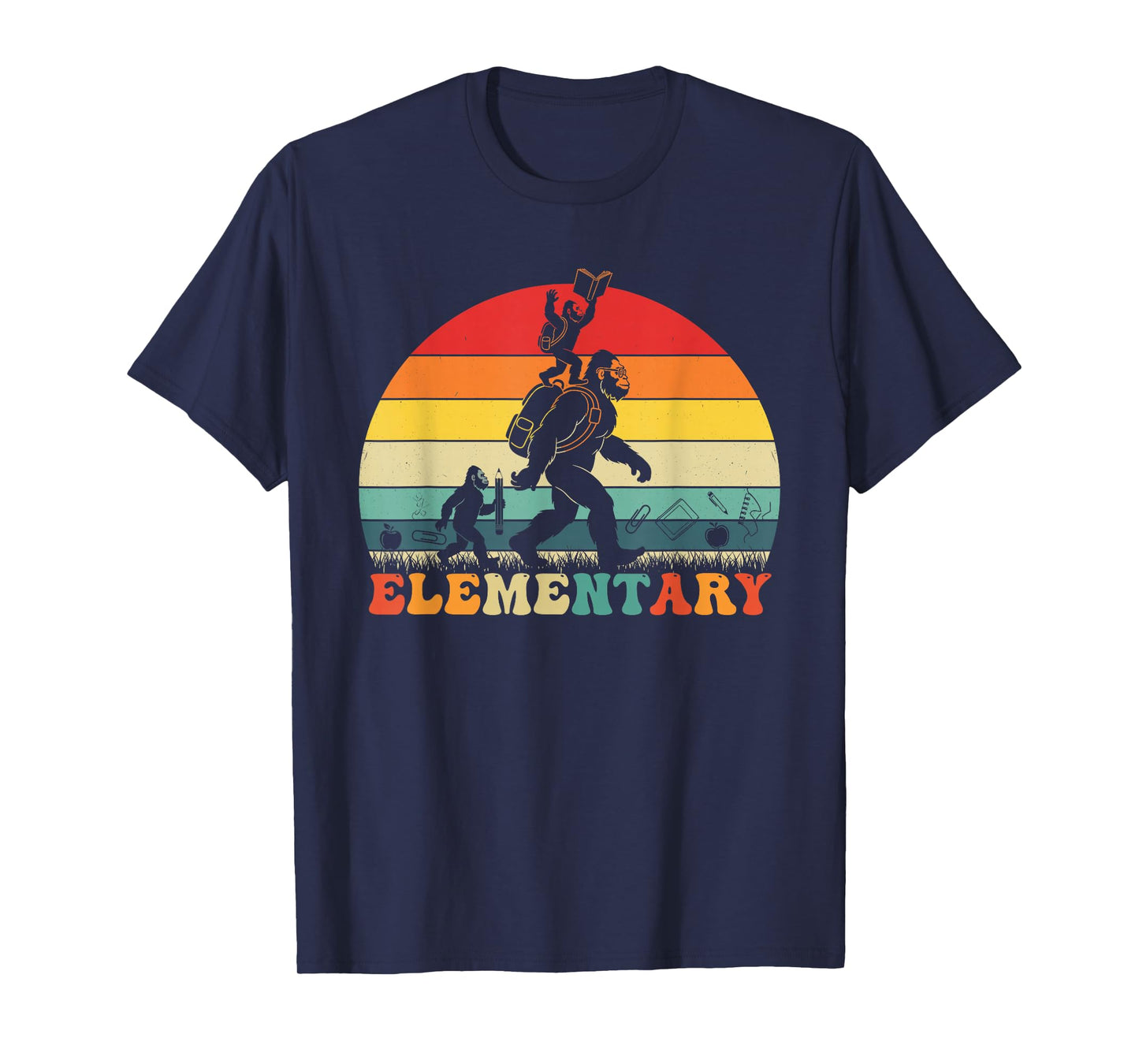 Funny Bigfoot Elementary Back to School Teacher Student T-Shirt