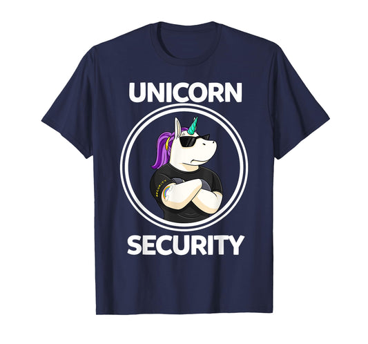 Unicorn Security Birthday Mens Boys Dad Gift T-Shirt
