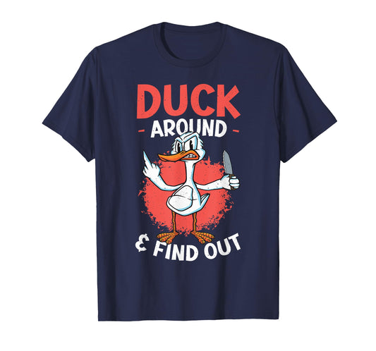 Funny Knife Duck Lover Sarcastic Duck T-Shirt