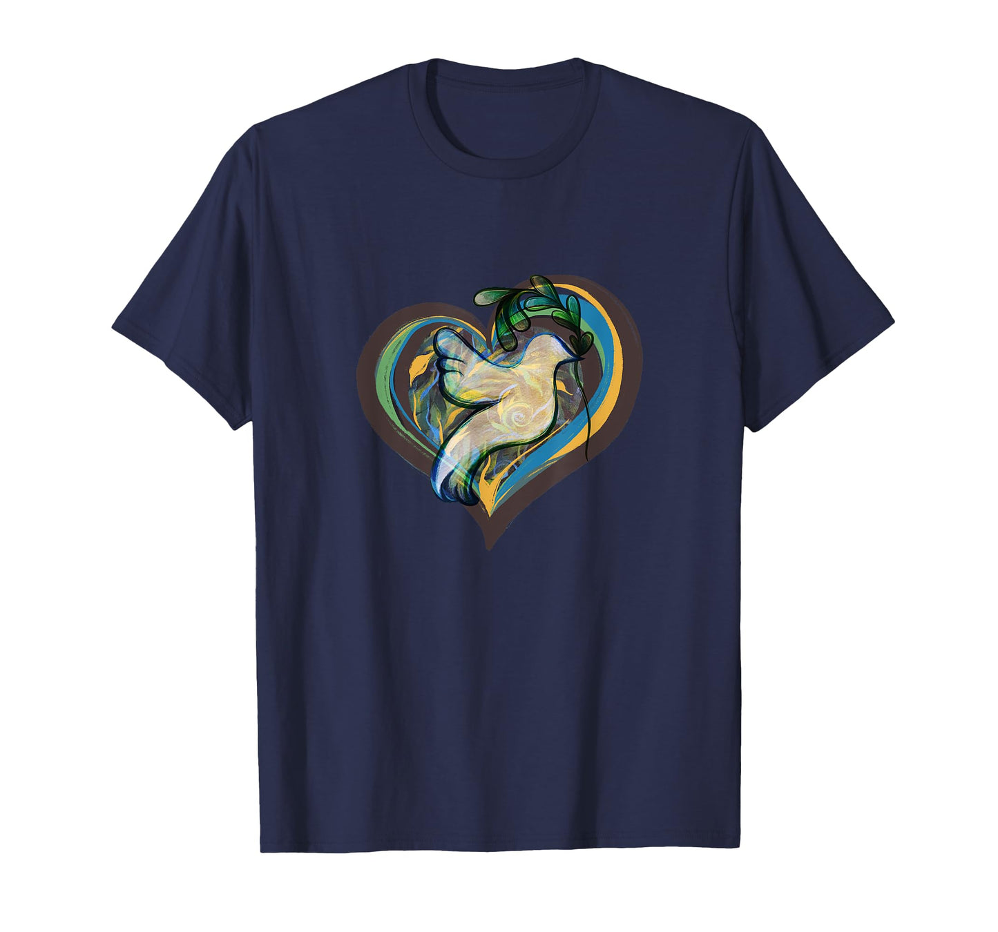CAT Unisex-Kids Peace T-Shirt, Black, Small, Short Sleeve, Crew Neck, Classic Fit, Modern Peace Theme, Bird, Hearts, All Seasons, 1 Count, 0 Pockets, Stretchable, Adults, Unisex