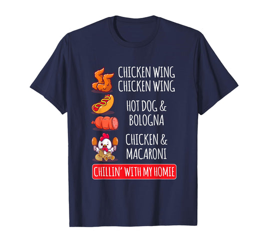 Chicken Wing Chicken Wing Hot Dog And Bologna T-Shirt