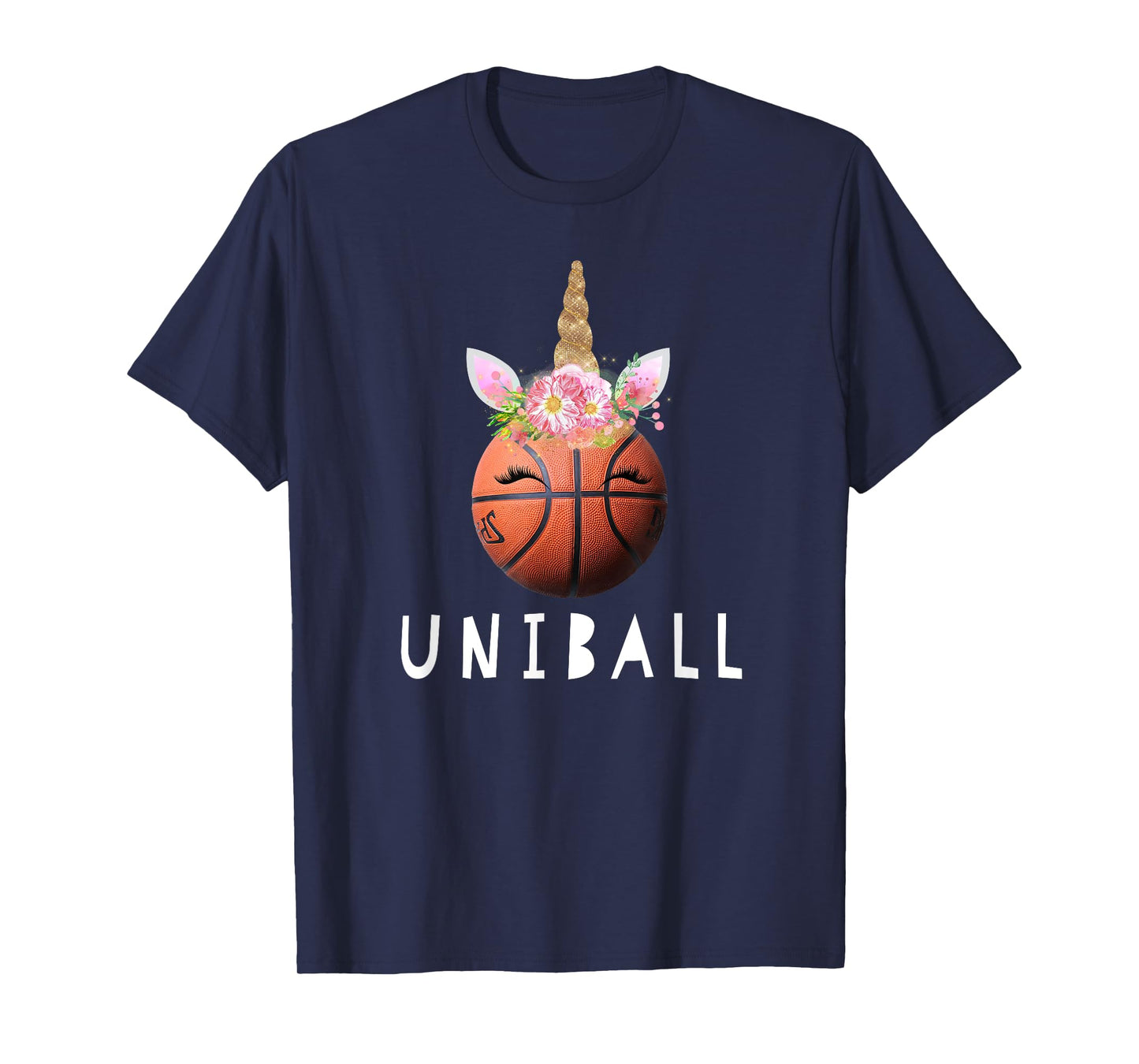 Uniball Funny Unicorn Basketball Girls T-Shirt T-Shirt