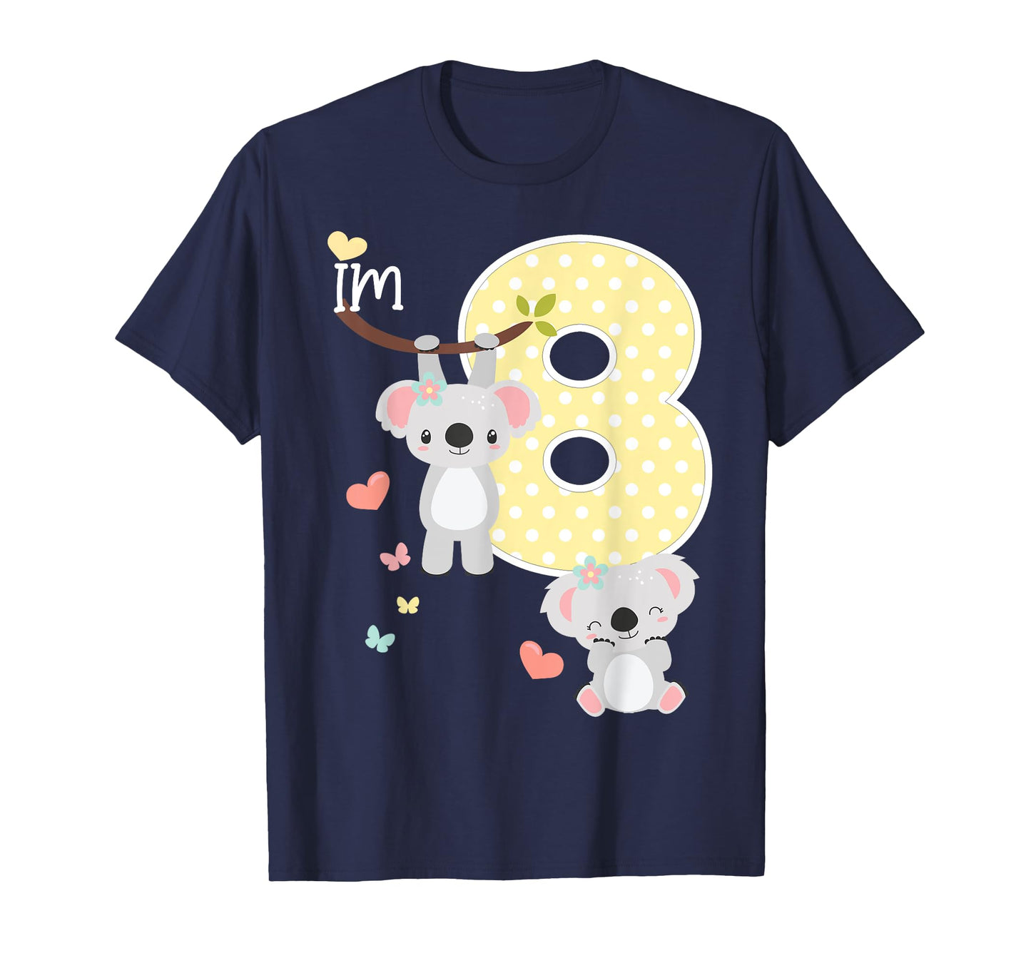 Koala Bear 8th Birthday Girl 8 Year Old Birthday Cute Koalas T-Shirt