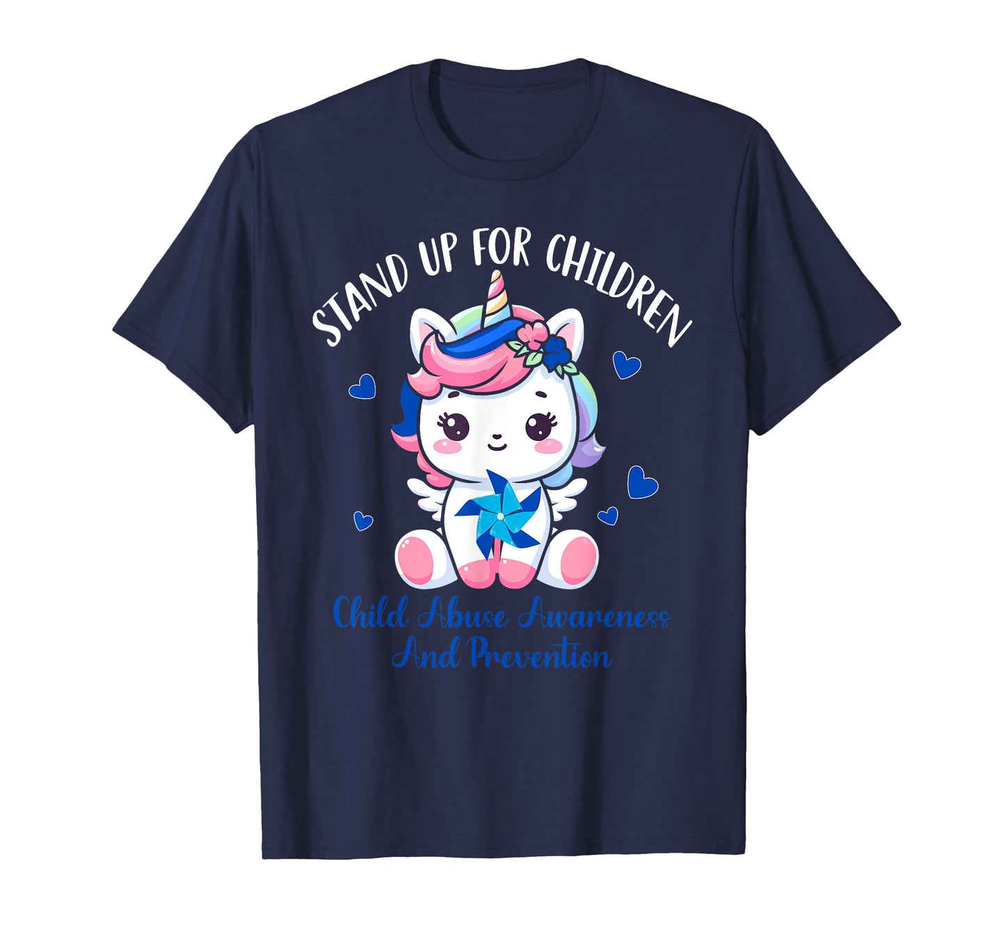 Child Abuse Prevention Month-Stand Up For Children Unicorn T-Shirt