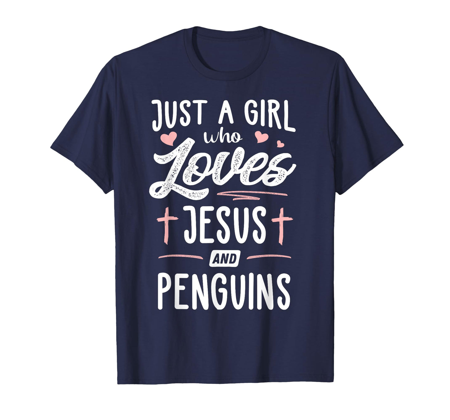 Just A Girl Who Loves Jesus And Penguins Gift Women T-Shirt