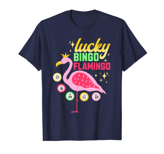 Bingo Lucky Flamingo Funny Bingo Player Lover Grandma Women T-Shirt