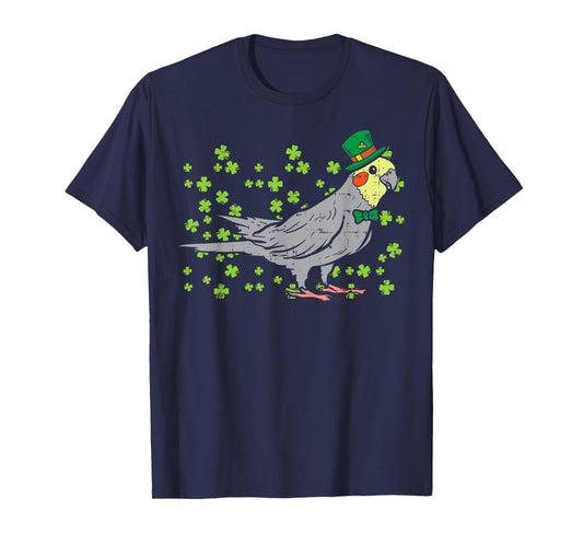 Leprechaun Cockatiel Bird Clover St Patricks Day Animal Gift T-Shirt