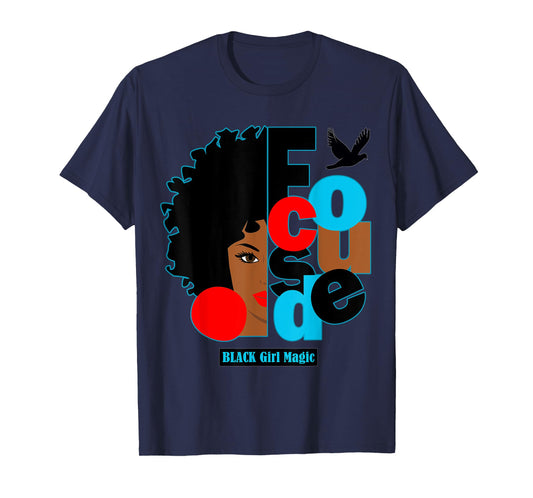 Afro Diva Lips Focused Black Bird Melanin Black Girl Magic T-Shirt