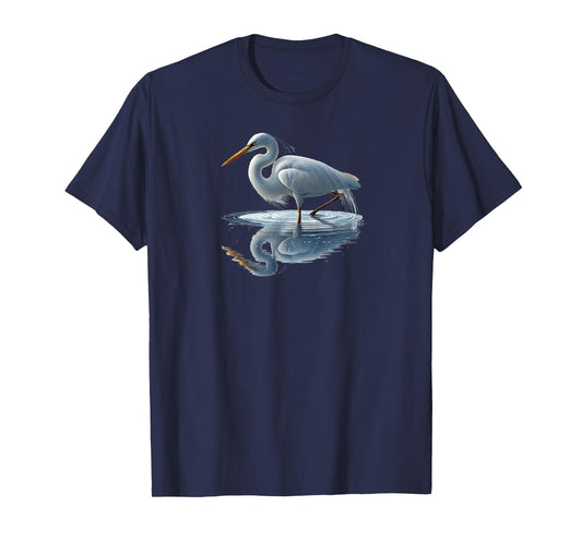 Bird Series. Great White Heron. T-Shirt