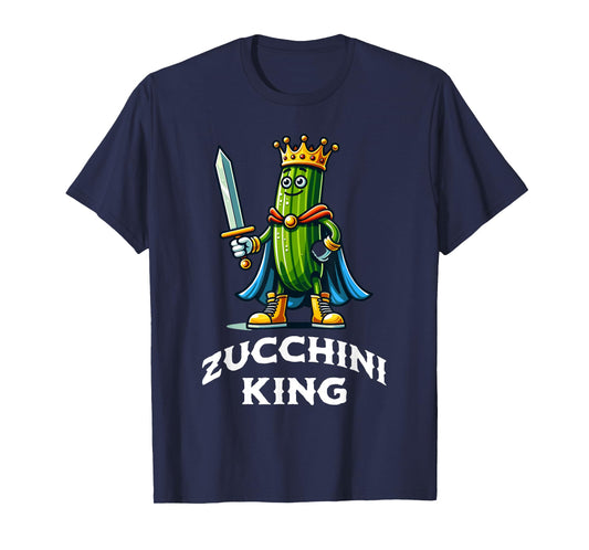Zucchini King Funny Quote Zucchini Lover Vegan Vegetable T-Shirt