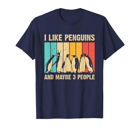 Cute Penguin Design For Men Women Kids Retro Penguin Lover T-Shirt