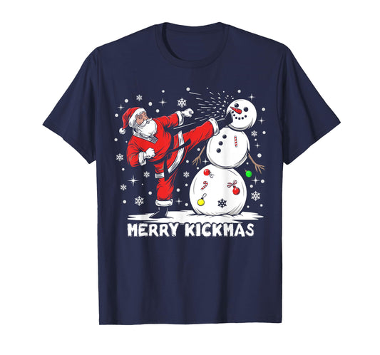 Merry Kickmas Funny Xmas Santa Taekwondo Christmas Judo T-Shirt
