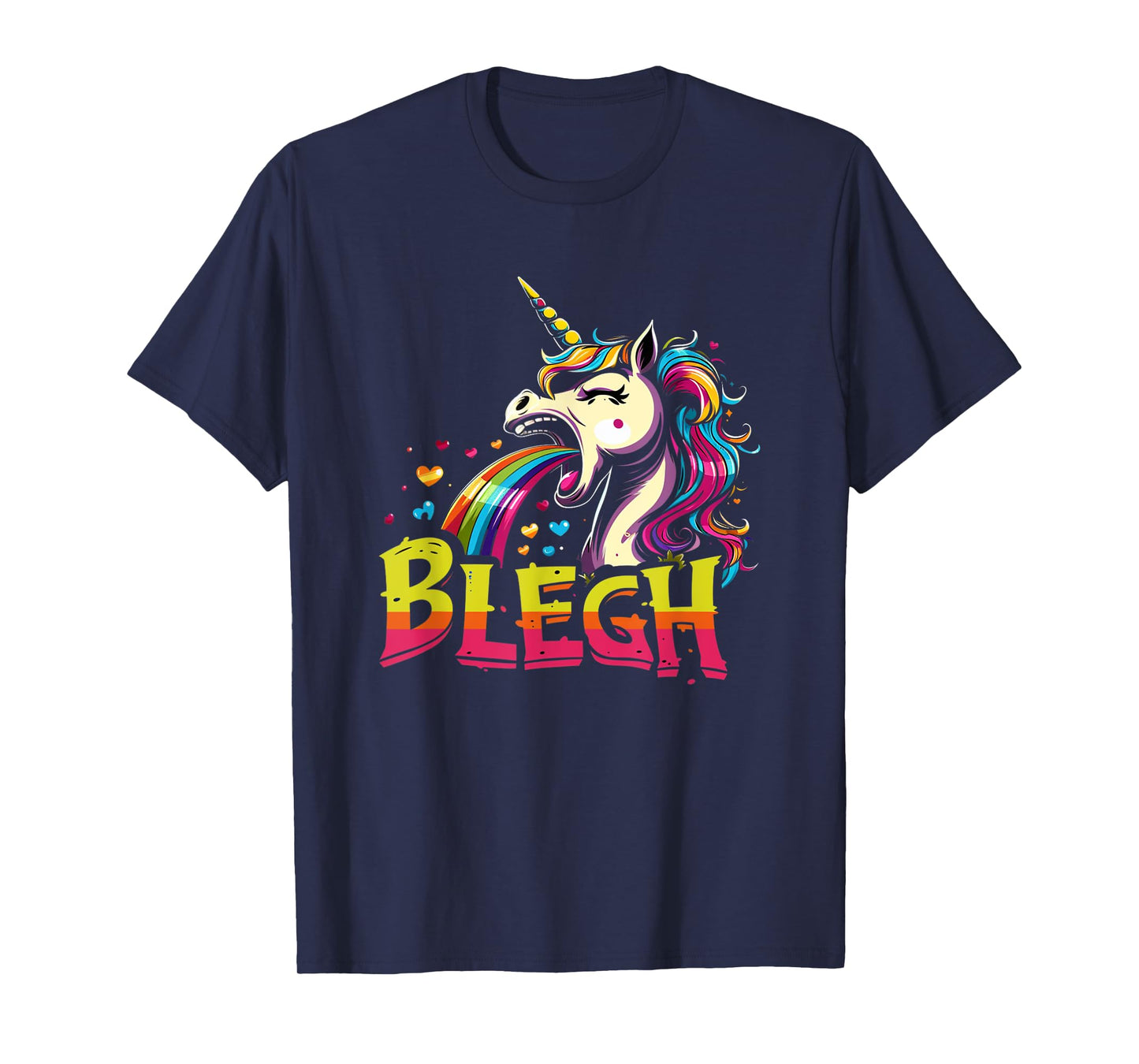 Blegh - Metalcore Unicorn Screaming Rainbow T-Shirt