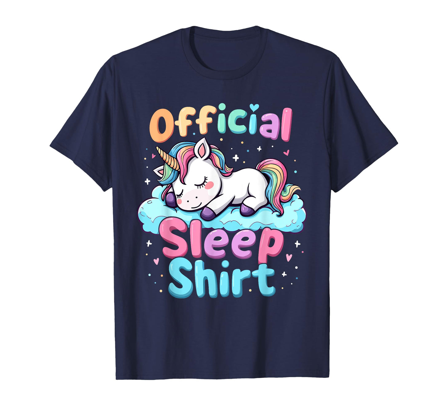 Unicorn, Sleeping Official Sleepshirt Girls Nightgown, Sleep T-Shirt