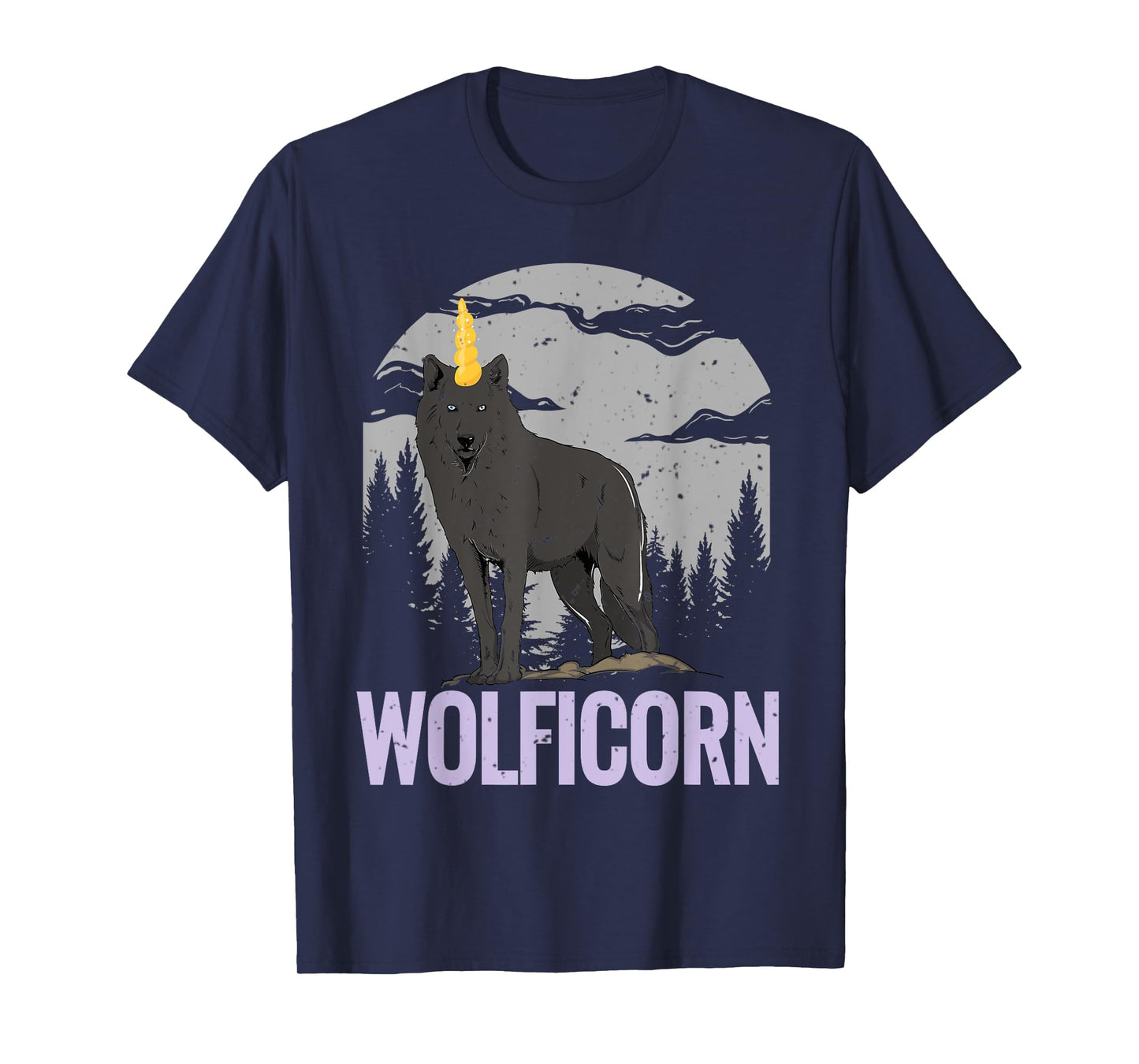 Wolf T Shirt Women Men Kids Wolficorn Unicorn Gift T-Shirt