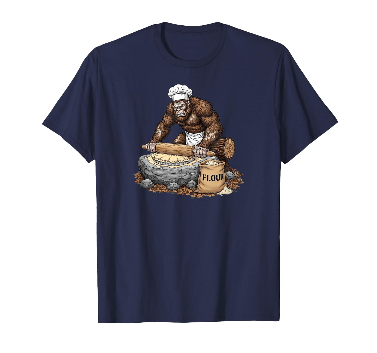 Funny Bigfoot Thanksgiving Baking Team Pie Maker T-Shirt