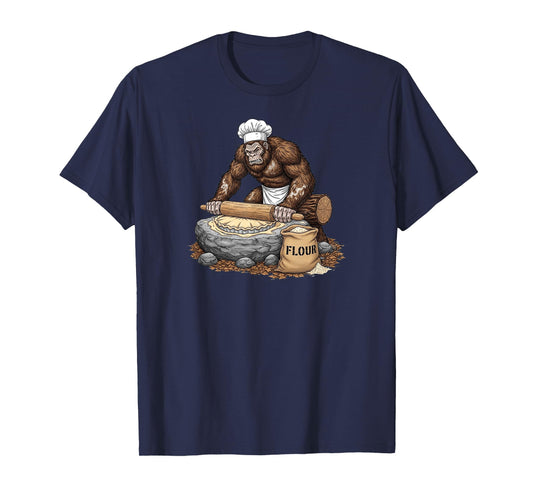 Funny Bigfoot Thanksgiving Baking Team Pie Maker T-Shirt