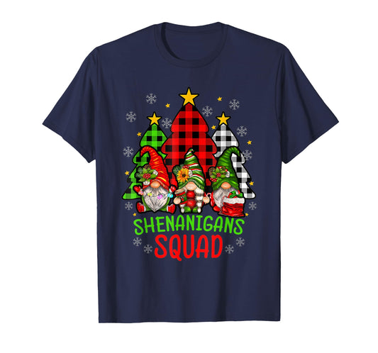 Shenanigans Squad Christmas Gnomes Matching Family Gnome T-Shirt