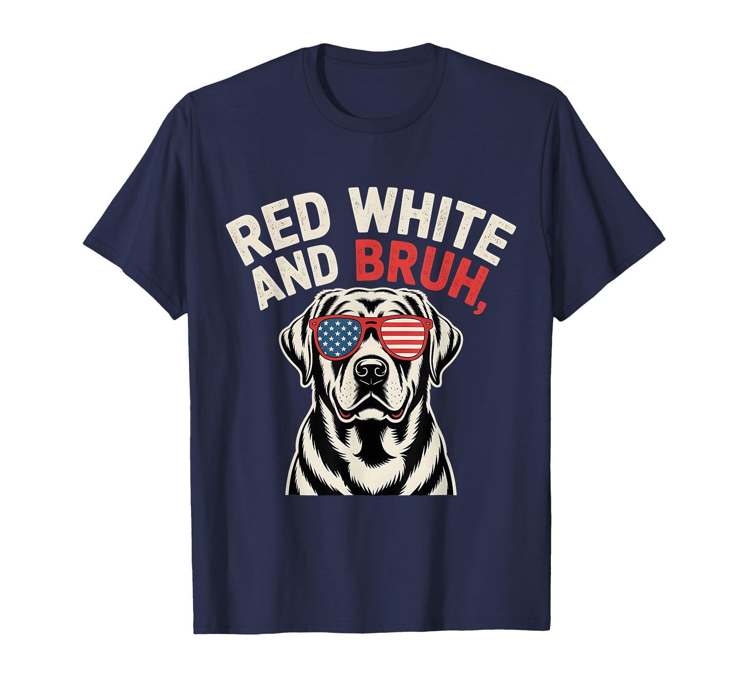 Red White And Bruh Labrador Retriever Dog USA Lovers T-Shirt