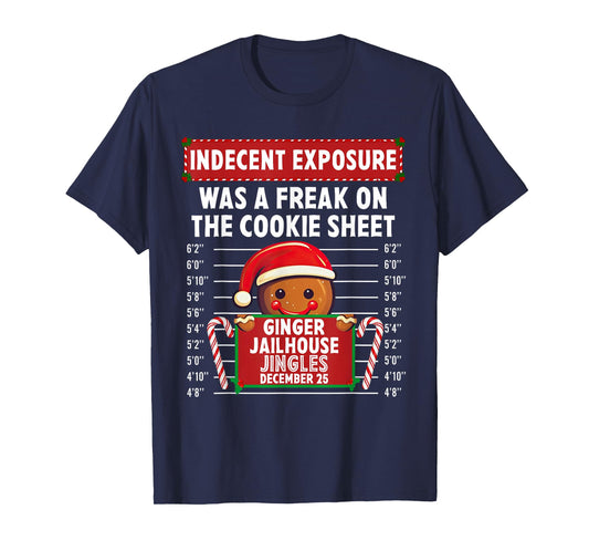 Indecent Exposure Ginger Jailhouse Christmas Gingerbread T-Shirt