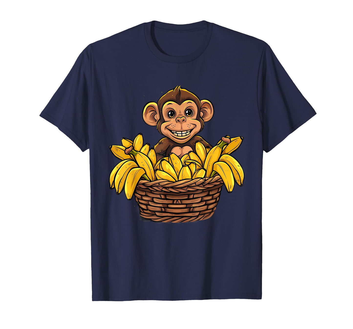 Banana Monkey Cute Monkey Artwork Bananas Fruit Nature T-Shirt