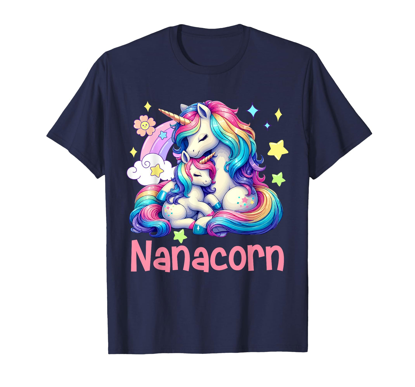 Nanacorn Mother's Day Nana Costume Unicorns Lover Family T-Shirt