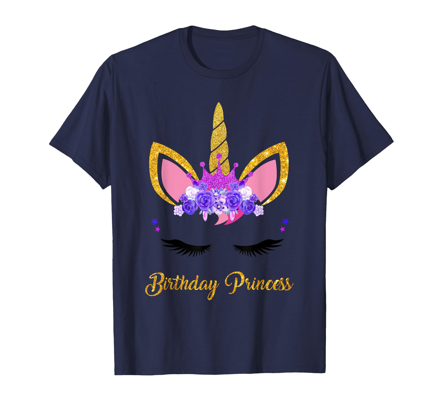 Unicorn Birthday Princess Shirt Unicorn Girl Birthday Party T-Shirt