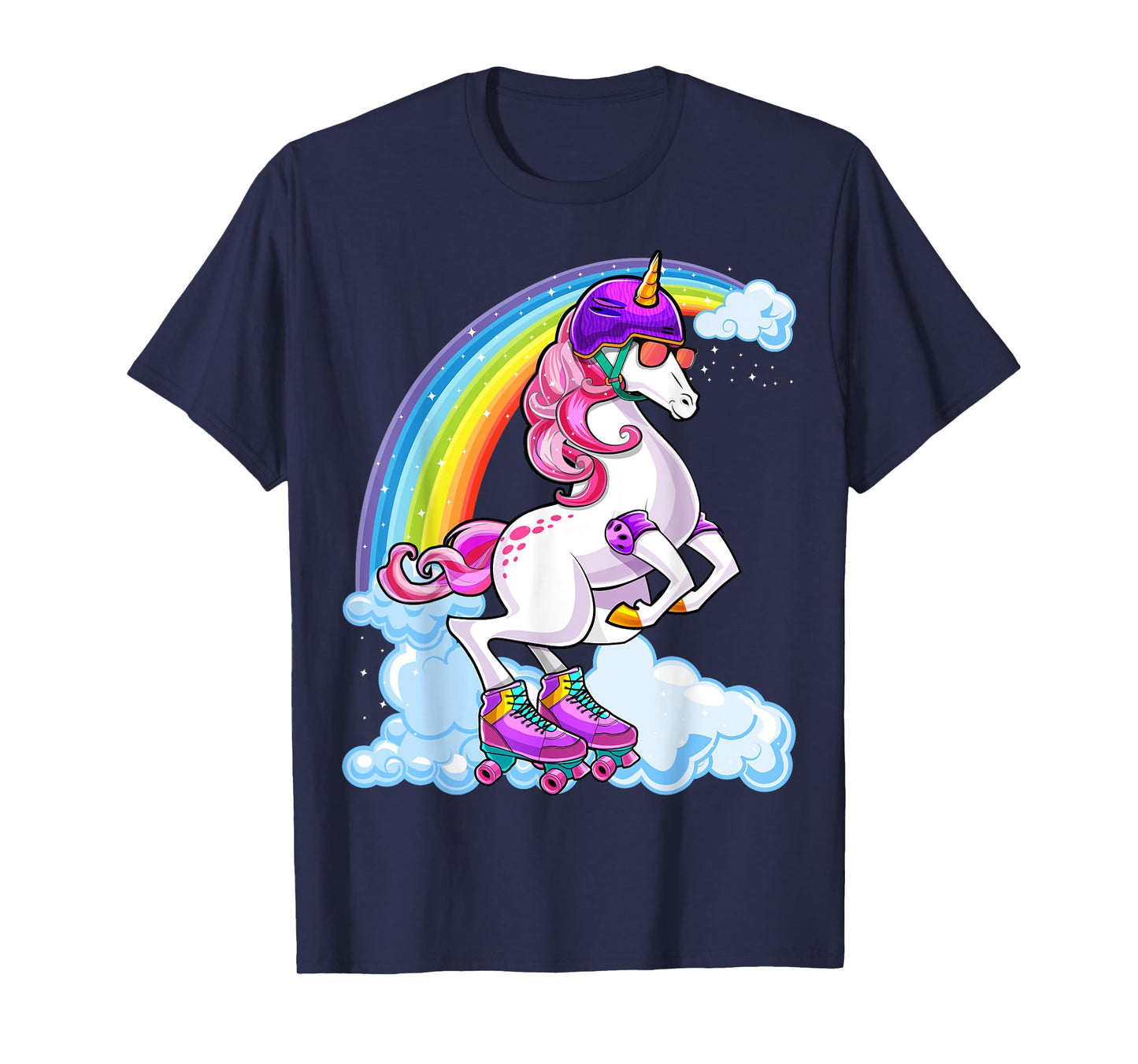 Unicorn Roller Skate Roller Derby Birthday Shirt Girls Gift T-Shirt