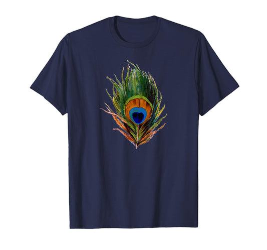 Vintage Peacock Feather Print T Shirt T-Shirt