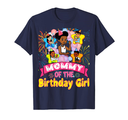 Mommy Of Birthday Girl Gracie Birthday Dolls Girl Party Gift T-Shirt