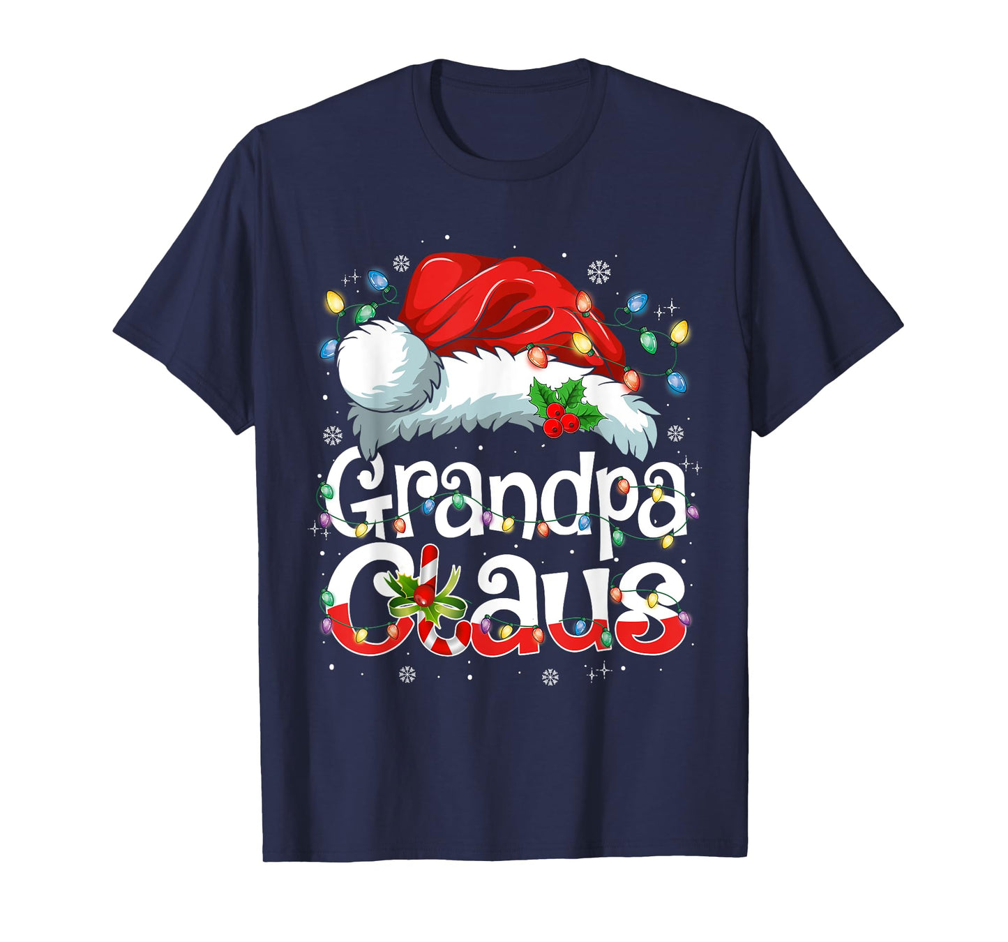 Grandpa Claus Xmas Santa Matching Family Christmas Pajamas T-Shirt