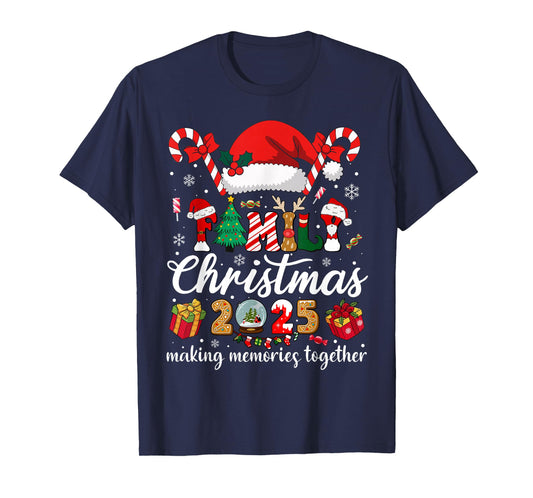 Family Christmas 2025 Matching Squad Santa Elf Funny Xmas T-Shirt