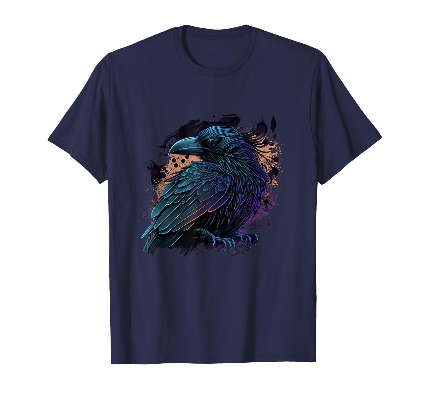 Raven Graphic Goth Black Crow T-Shirt