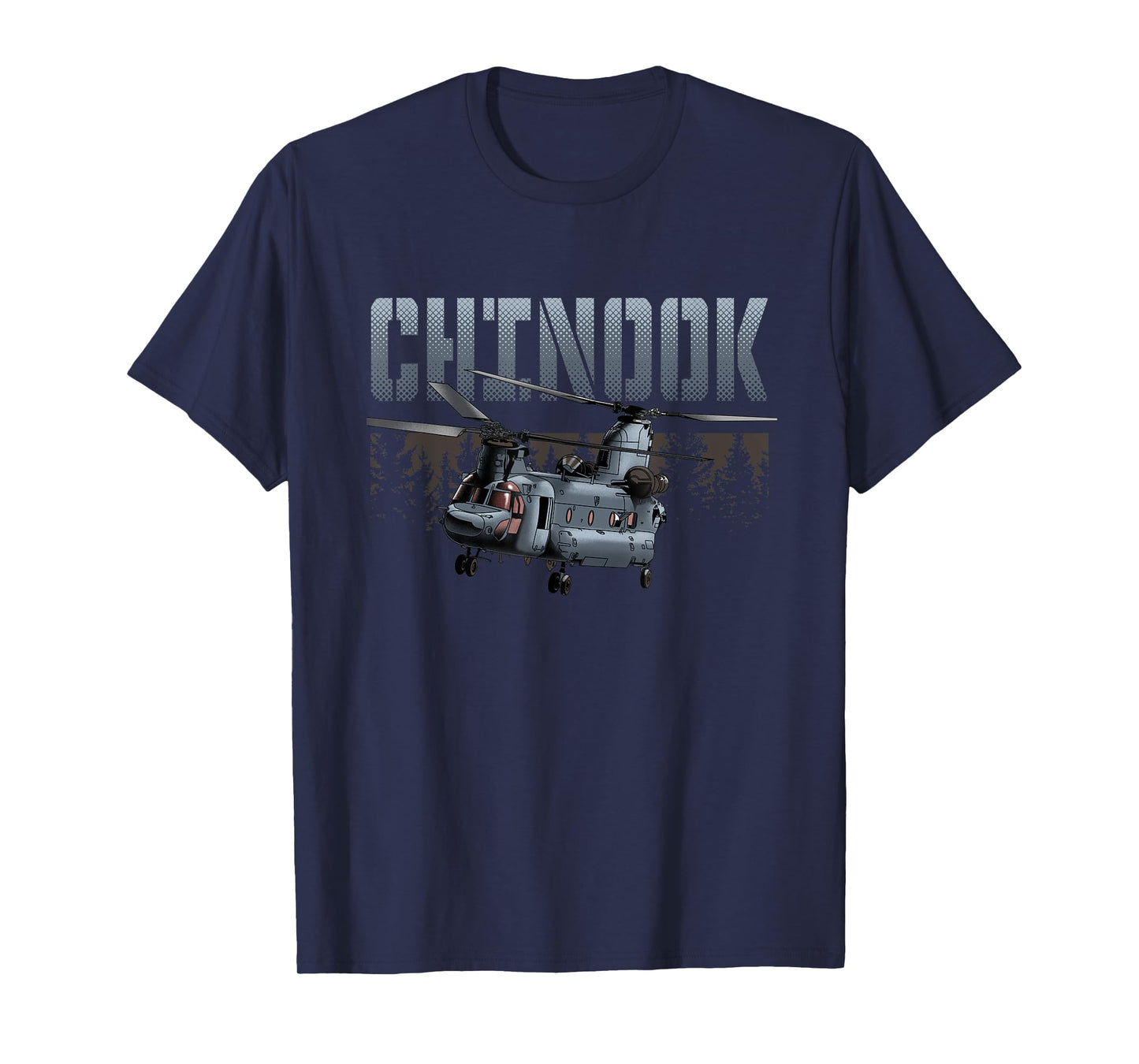 USA Military Warbird Airplane Chinook Helicopter T-Shirt