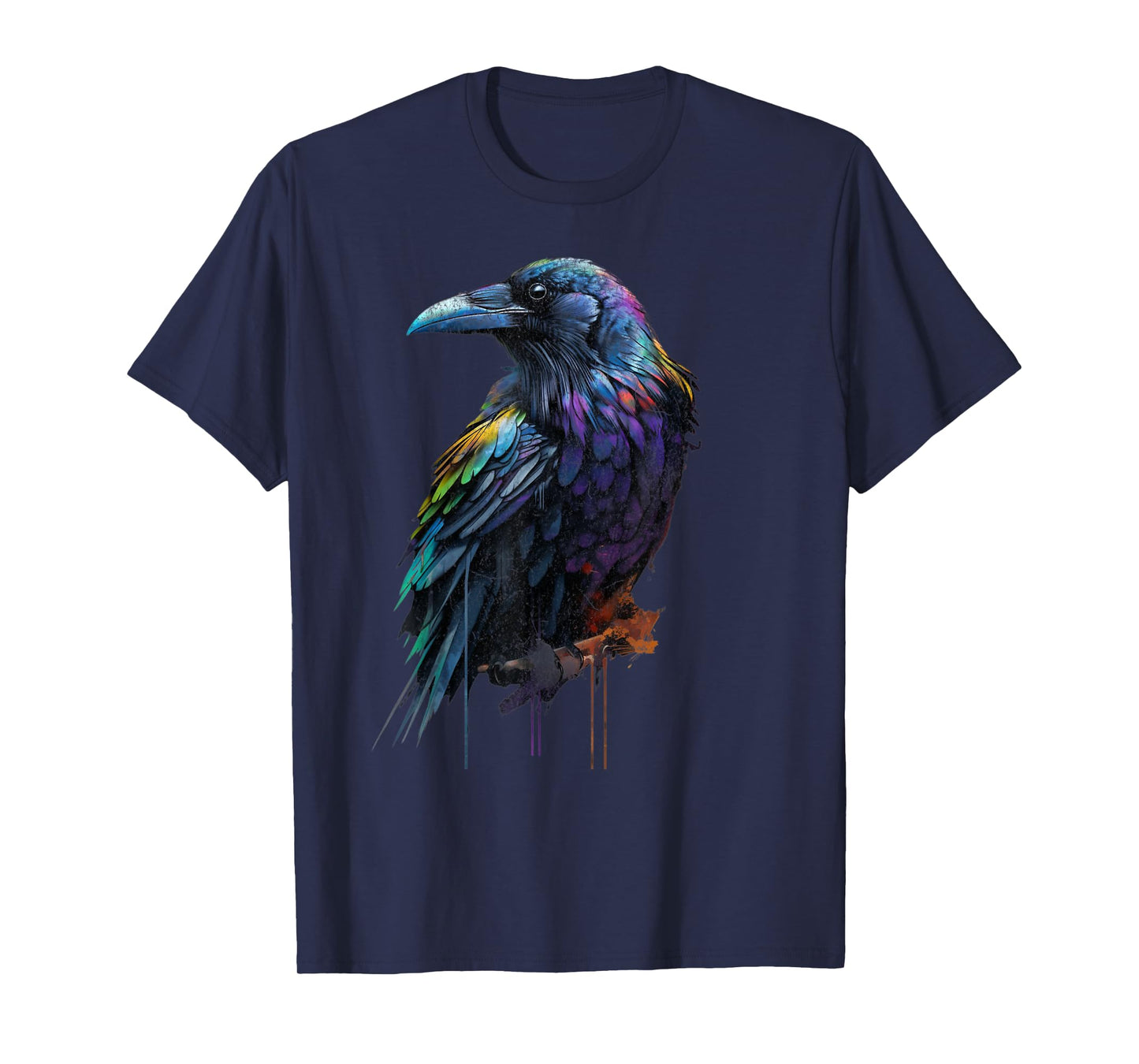 Colorful Cute Raven Crow Birding Bird Animal Lover Retro T-Shirt