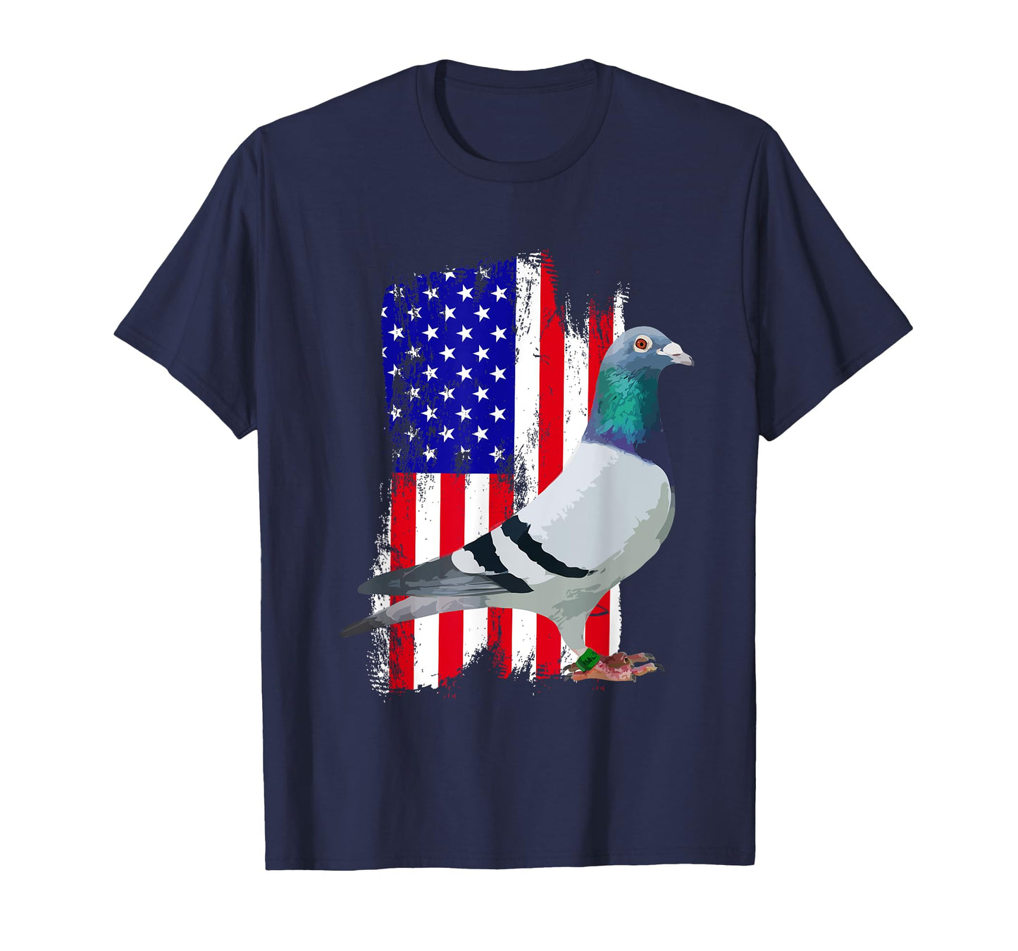 Pigeon Breeders Racing Pigeon Bird 4th of July USA Patriotic T-Shirt