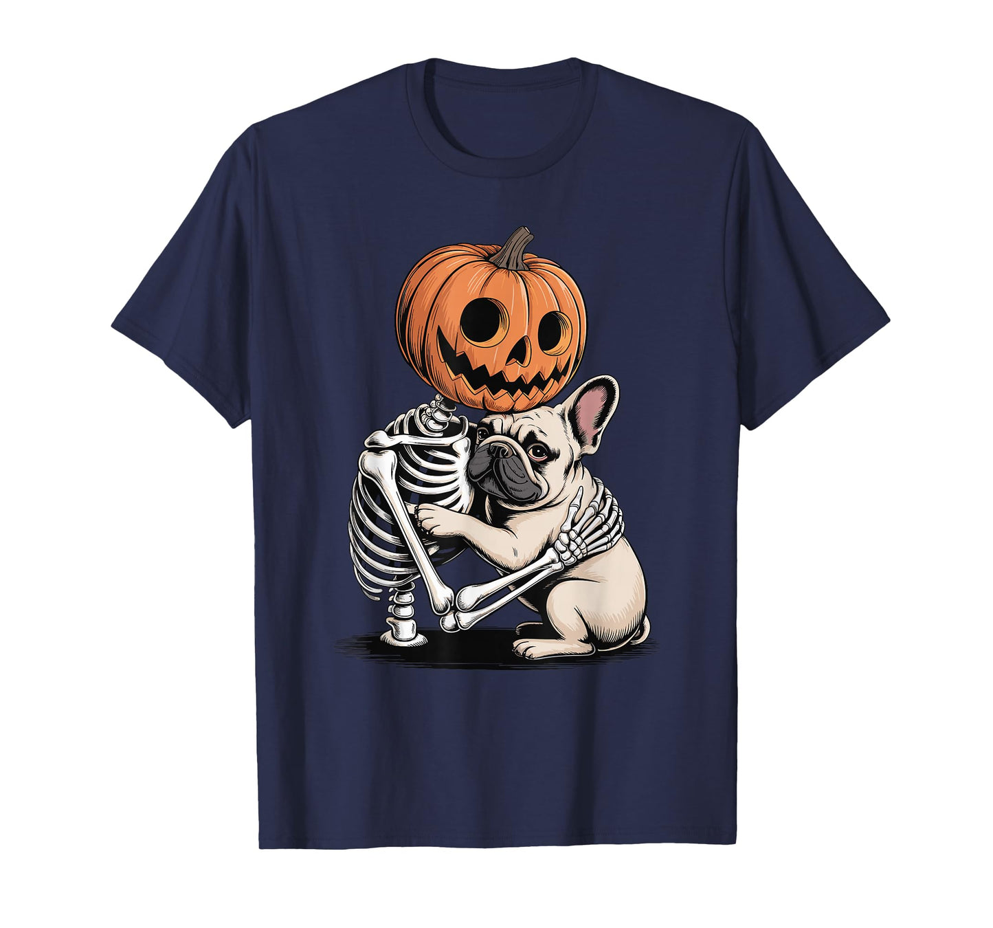 Halloween Skeleton French Bulldog Frenchie T-Shirt