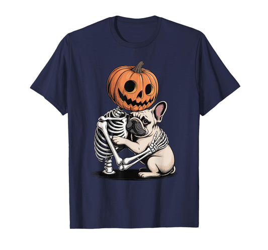 Halloween Skeleton French Bulldog Frenchie T-Shirt