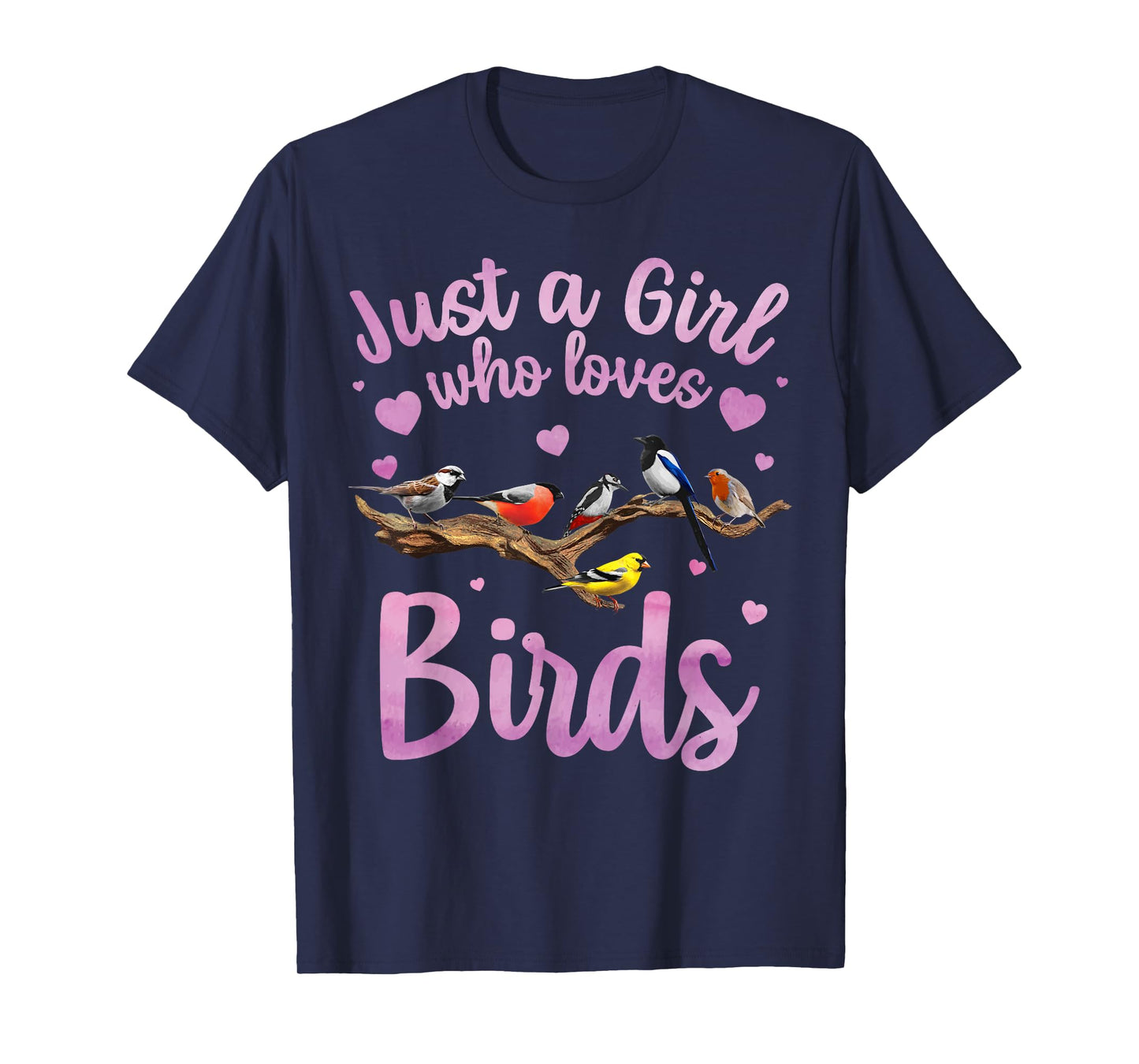 Cool Bird Watcher Art For Women Girls Birding Nerd Birder T-Shirt