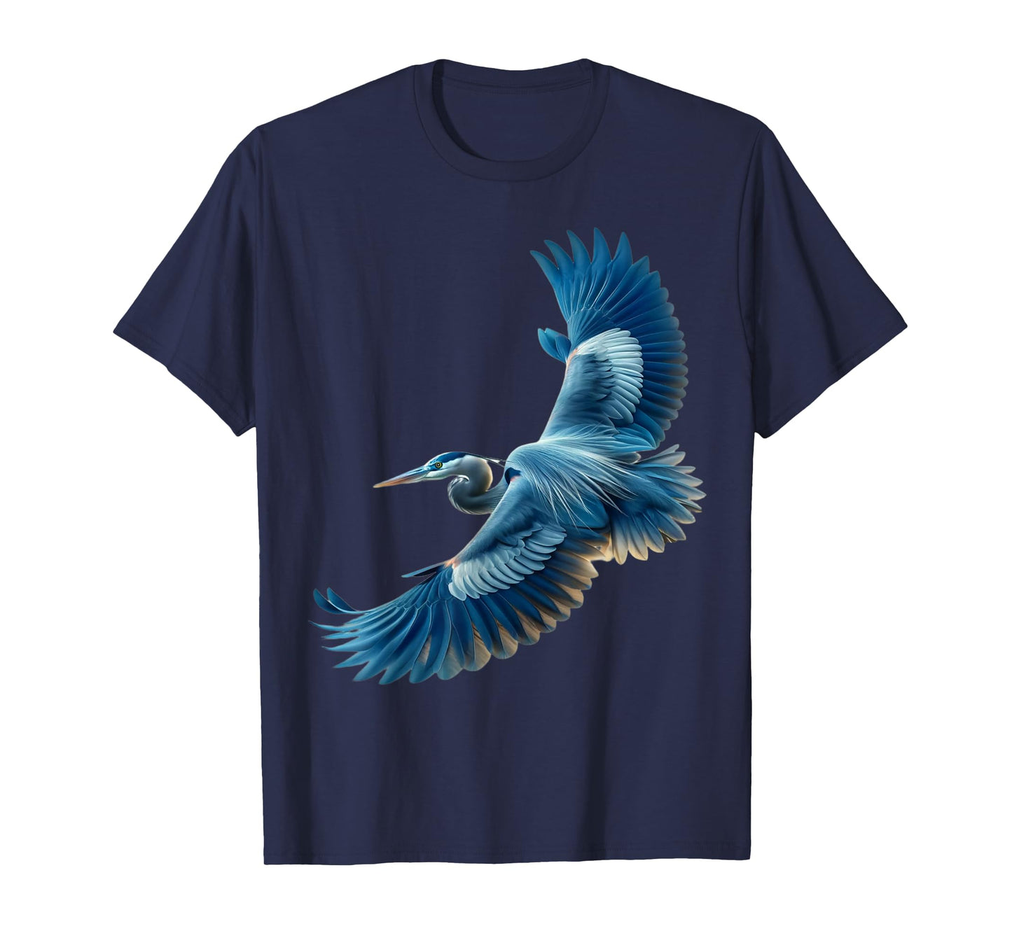 Great Blue Heron Egret Bird Flight Migration Pattern T-Shirt