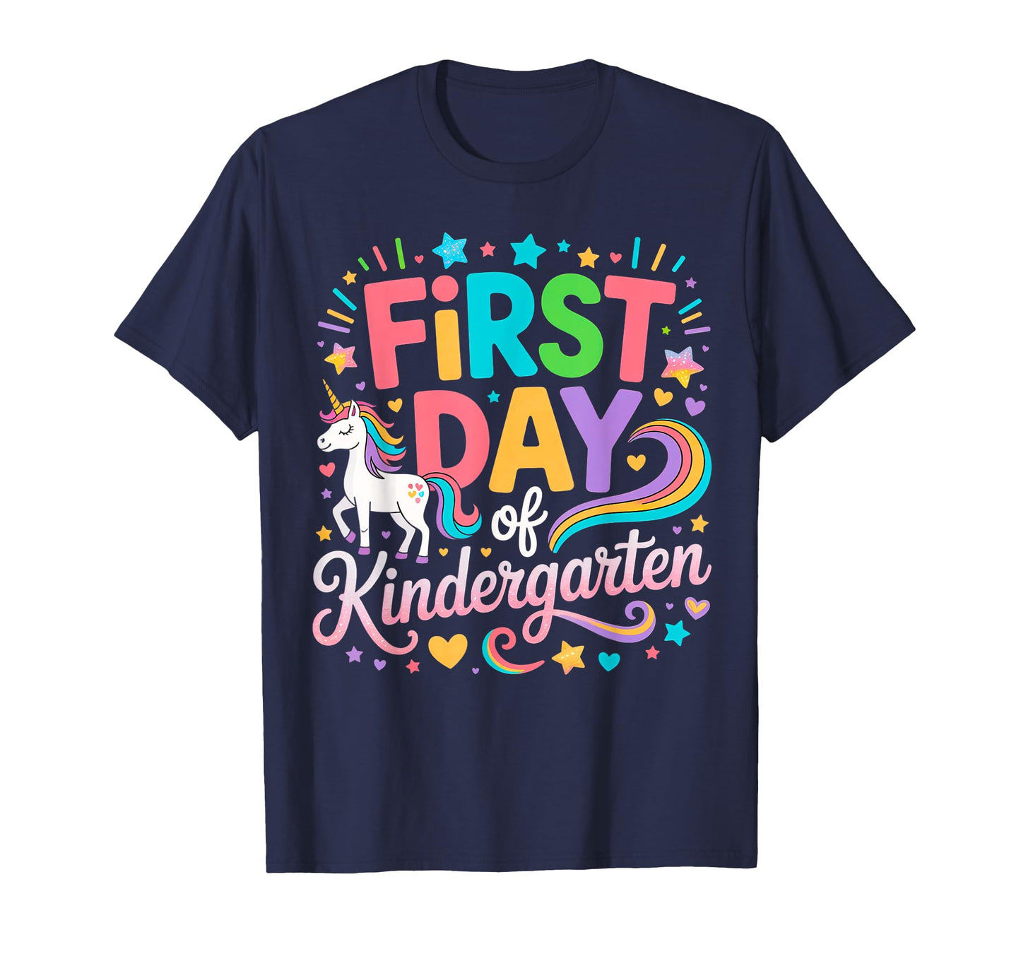 First Day Of Kindergarten Girls Unicorn First Day OF School T-Shirt