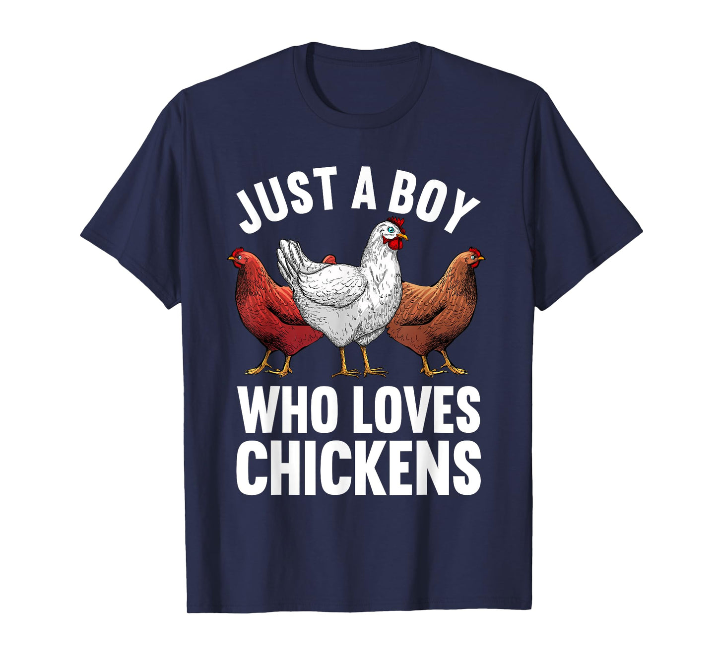 Funny Chicken Art For Men Boys Farm Animal Chicken Farmer T-Shirt
