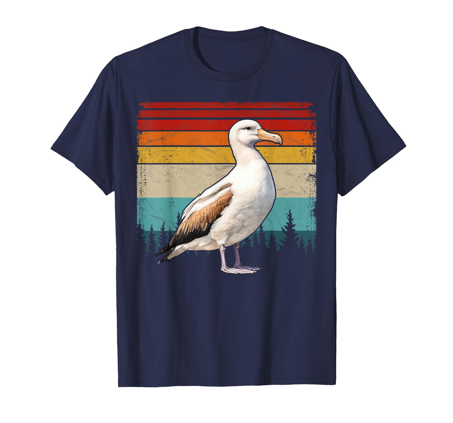 Albatross Vintage Distressed Retro Style Cool Albatross Bird T-Shirt