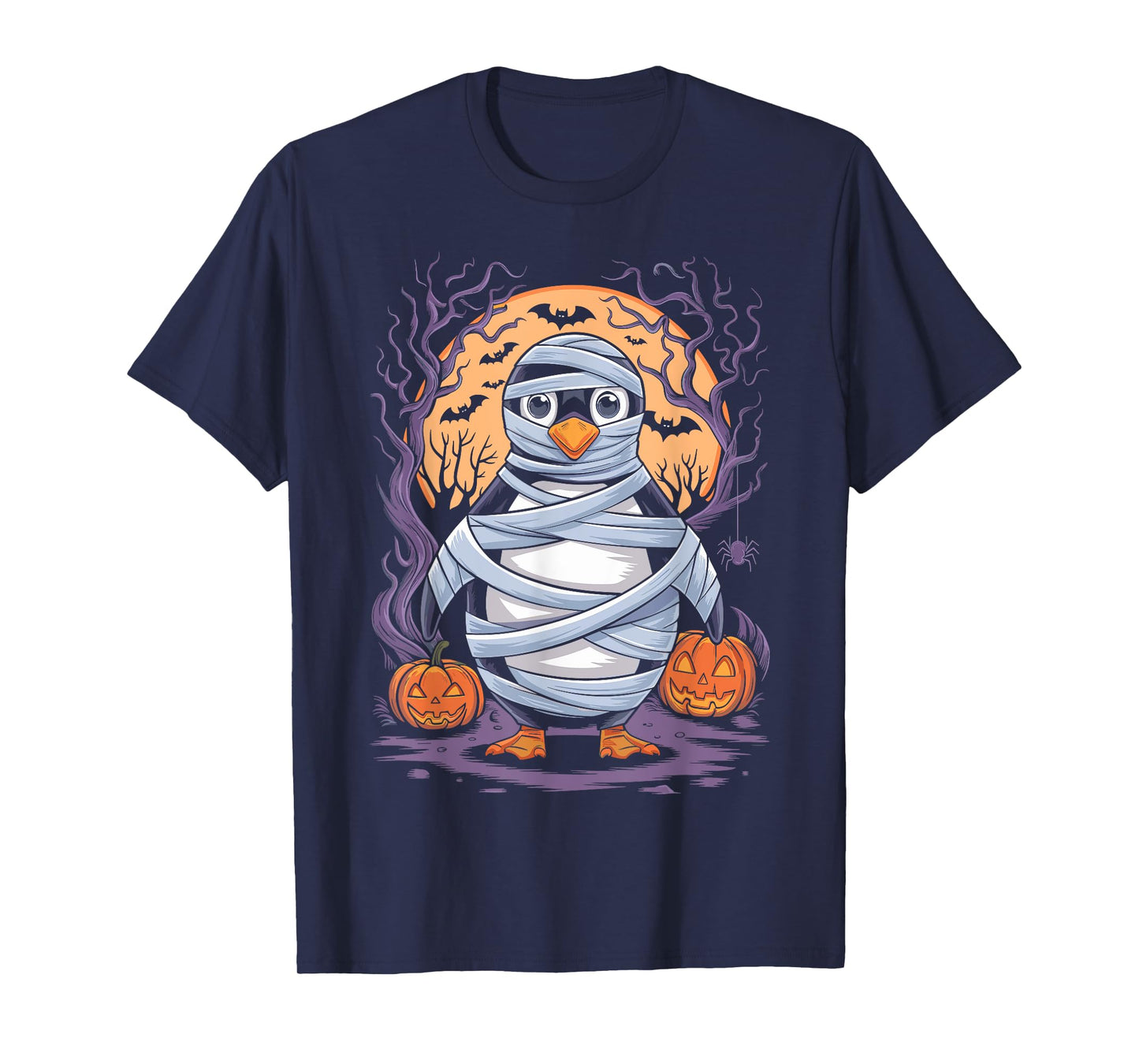 Funny Mummy Penguin Lovers Spooky Halloween Costume T-Shirt