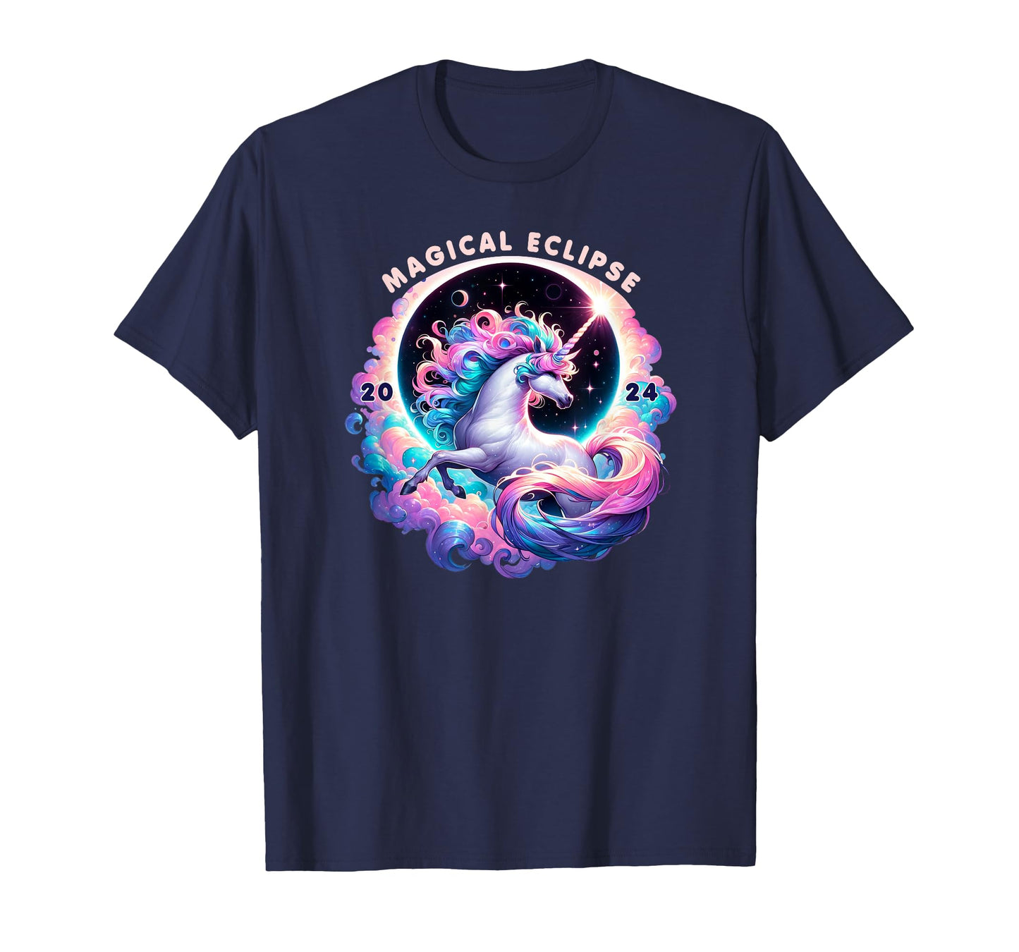 2024 Total Solar Eclipse Totality Unicorn Magical Eclipse T-Shirt
