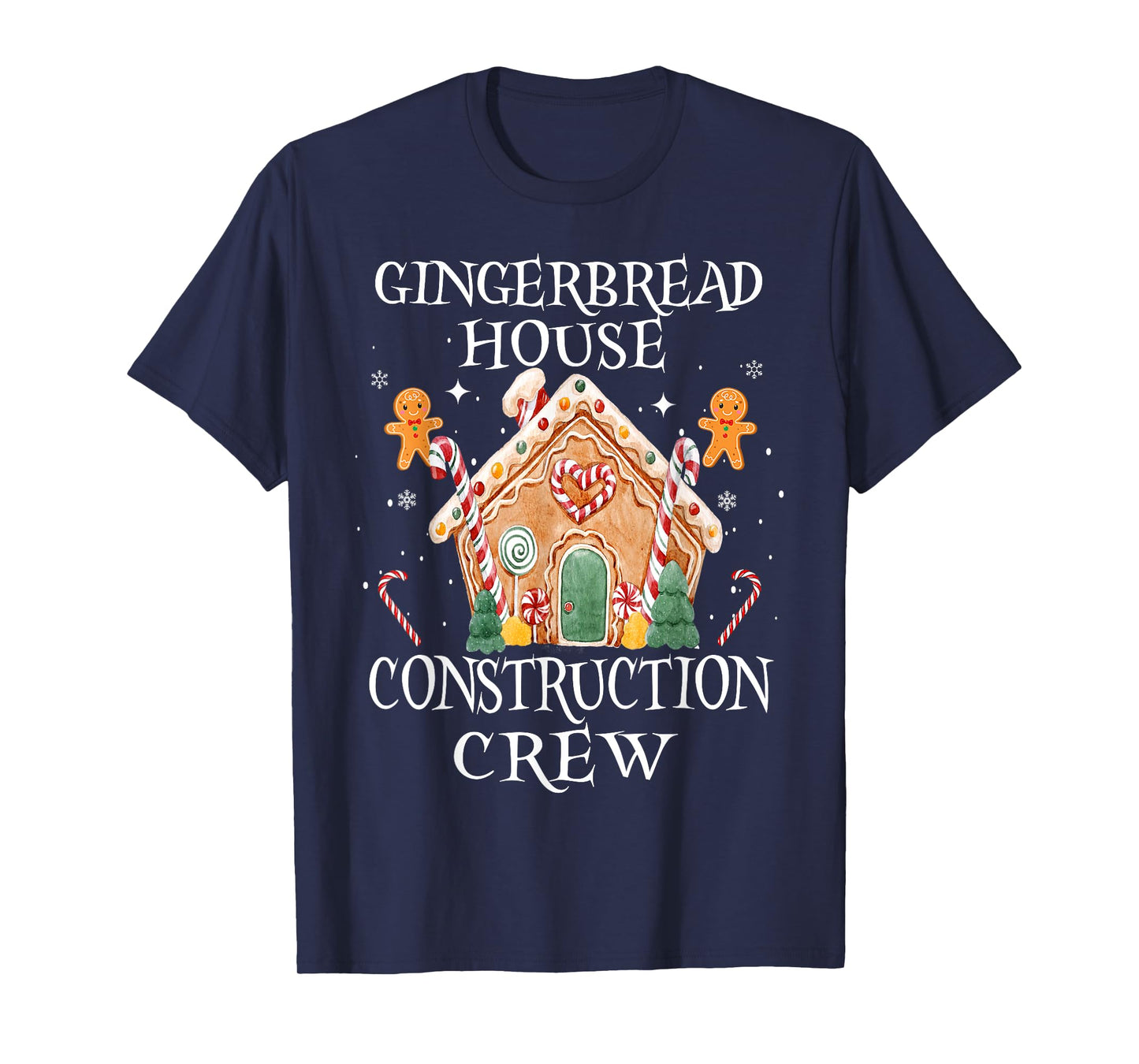 Gingerbread House Construction Crew Decorating Baking Xmas T-Shirt