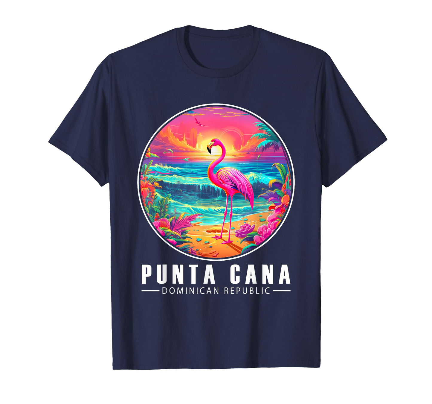 Punta Cana Flamingo Shirt Dominican Republic Beach Sunset T-Shirt